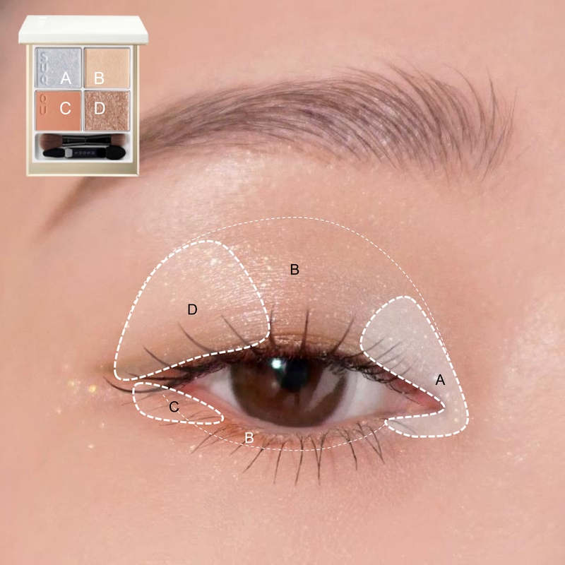 シアーブルーのトッパーが煌めく、冬のオレンジアイメイクのSTAFF